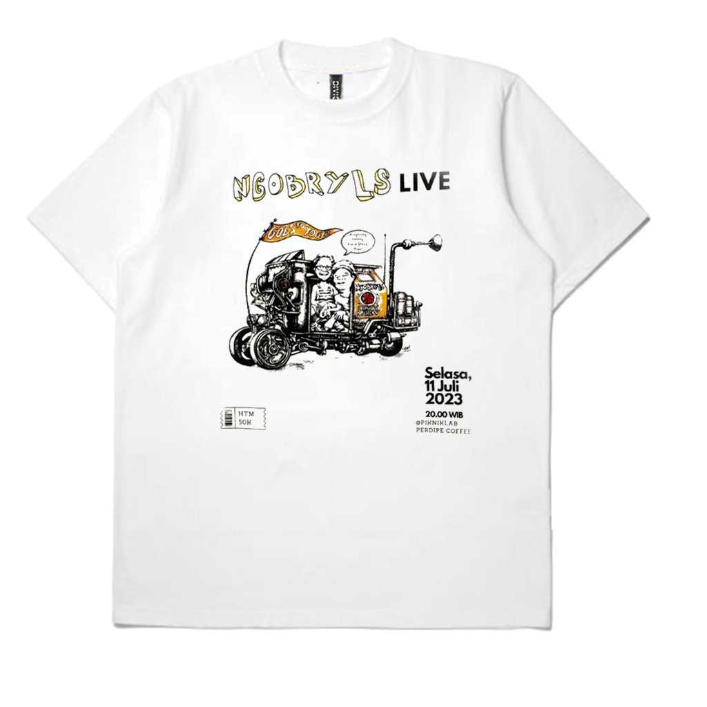 BAND - Ngobryls Tour Jogja - T shirt Kaos Cotton Combed 24s