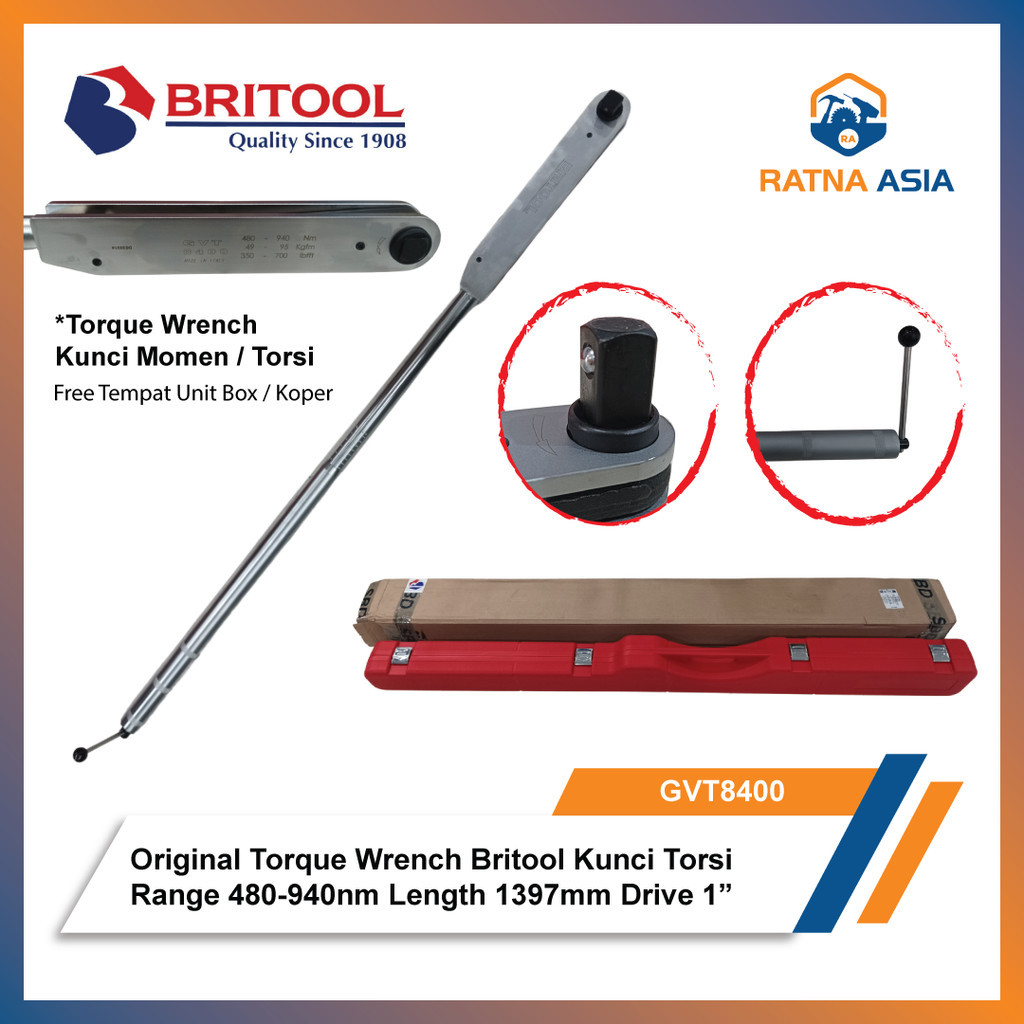 Britool GVT8400 Kunci Momen Kunci Torsi 1" Torque Wrench GVT 8400