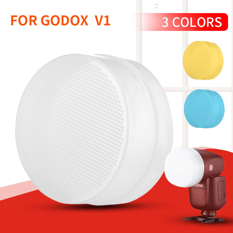 Godox V1 V1-C V1-N V1-S V1-F V1-O V1-P Speedlite Flash Putih Biru Kuning Diffuser Soft Case Kotak