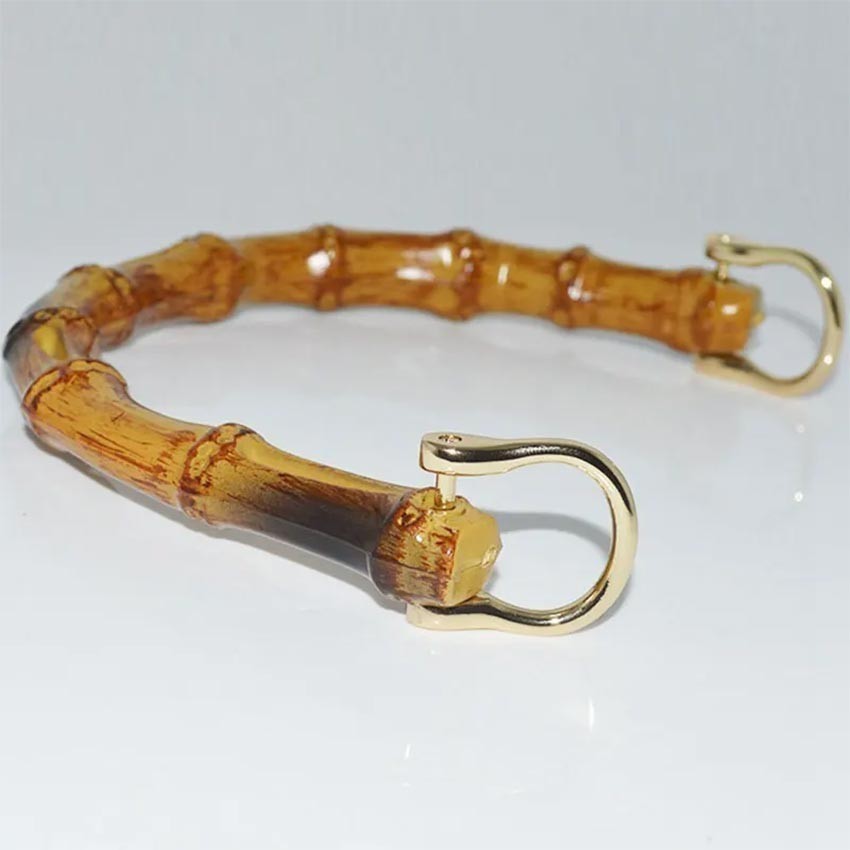 Handel Gagang Tas Bambu Pegangan Tas / Handle Bag Wanita Accessories DIY