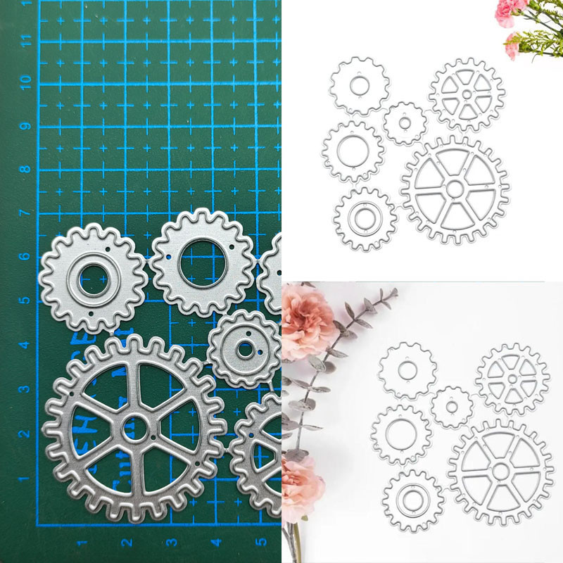 

Circular gear Craft Dies Decor Metal Cutting Dies Scrapbooking stamps embossing paper Cards border template punch Stencils DIY