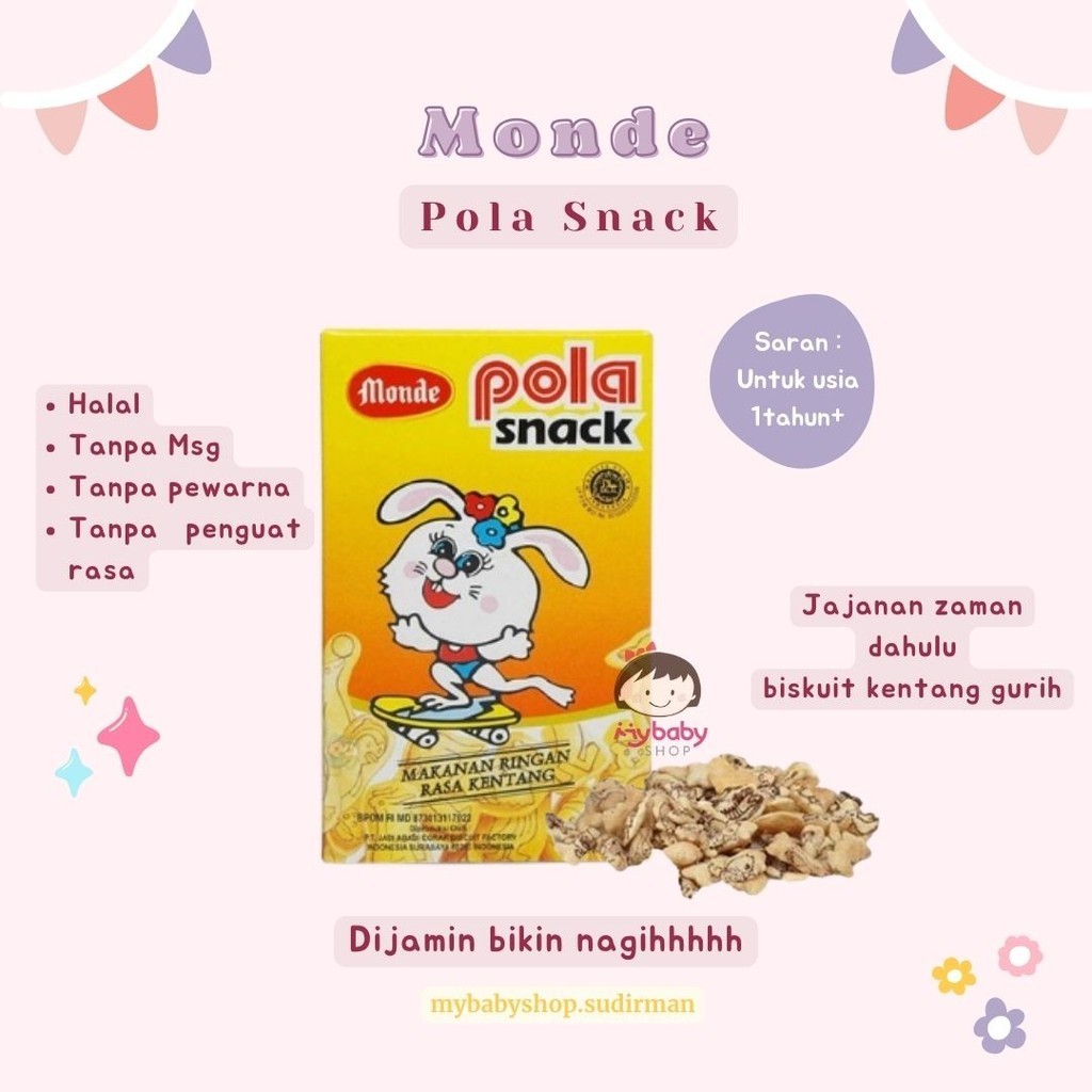 

Monde Pola Snack 25gr - Snack anak 1tahun+ / Cemilan anak