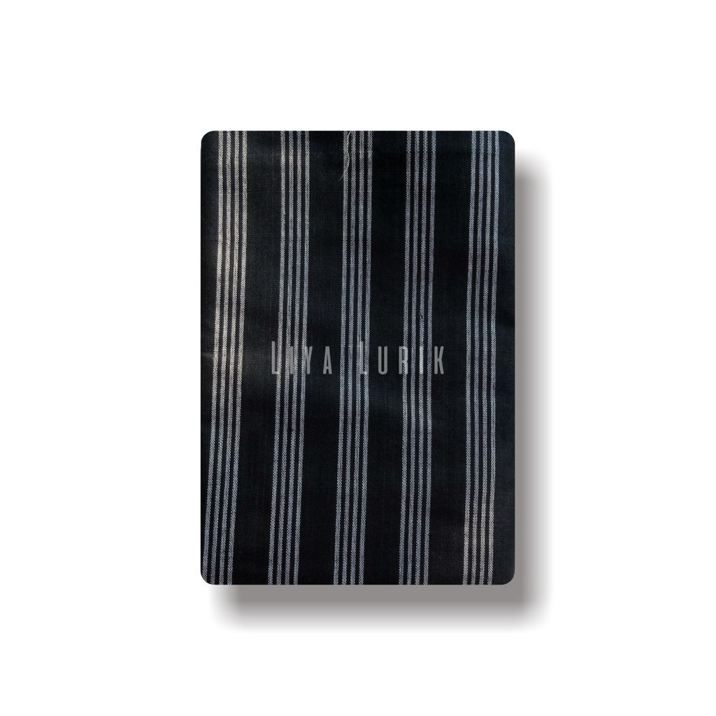 LURIK Kain Tenun Lurik Motif Lir Cilik Hitam List Putih