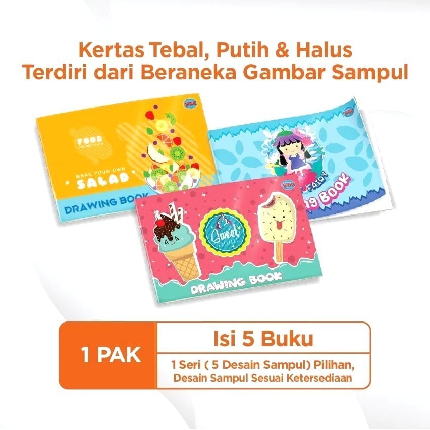 

Buku gambar Sidu A4 Perpack isi 5 Pcs | Buku Gambar Sketsa Melukis Sinar Dunia