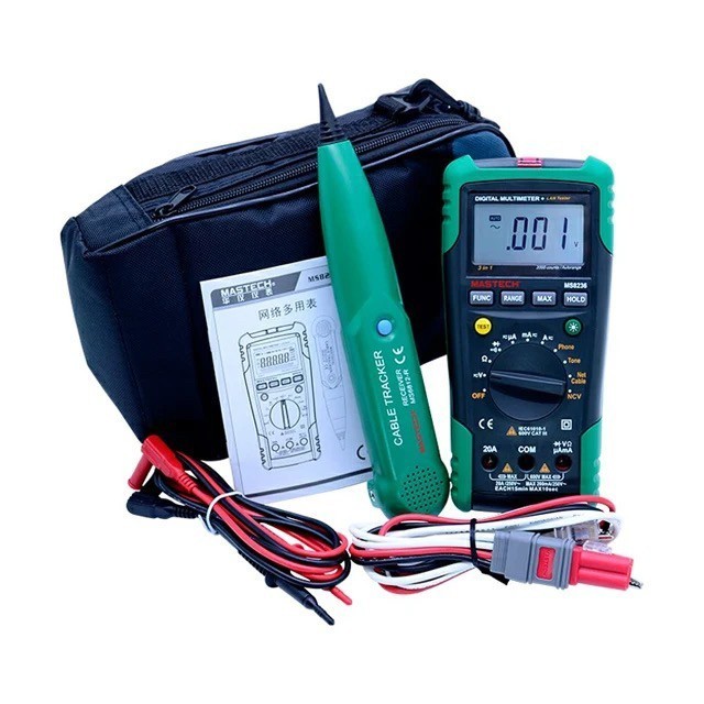 MS8236 Mastech Multimeter LAN Cable Tracker Wire Network Tester Kabel