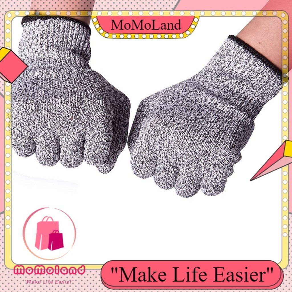 >>MoMoLand<< Clean Power Sarung Tangan Keselamatan Tahan Goresan Pisau - EN388
