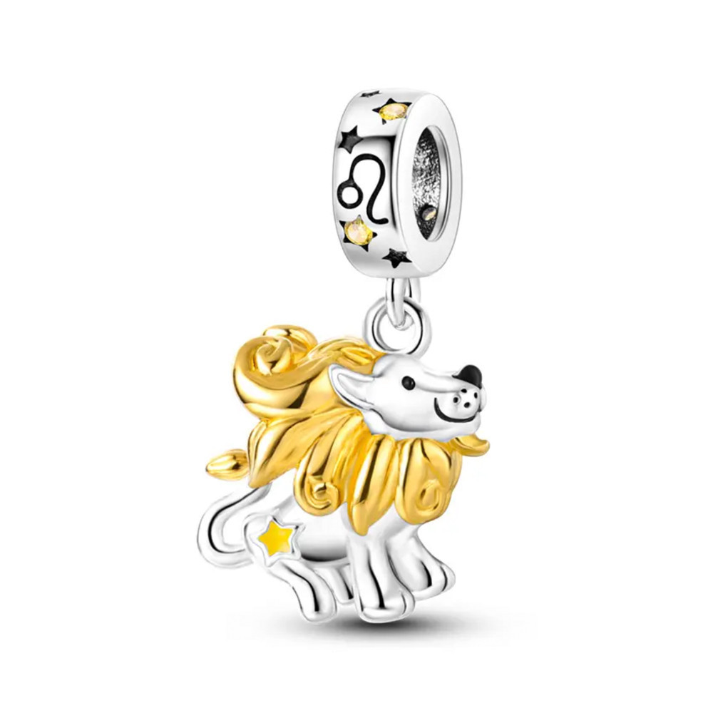 Silvering Noctilucent Constellations Scorpio Aries Cancer Pendant Charms Bead Fit Original Pandora B