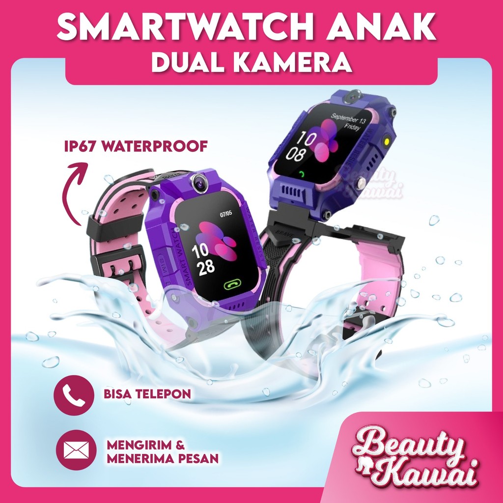 Smartwatch Anak Dual Kamera Jam Digital Pintar Murah Cewek Cowok