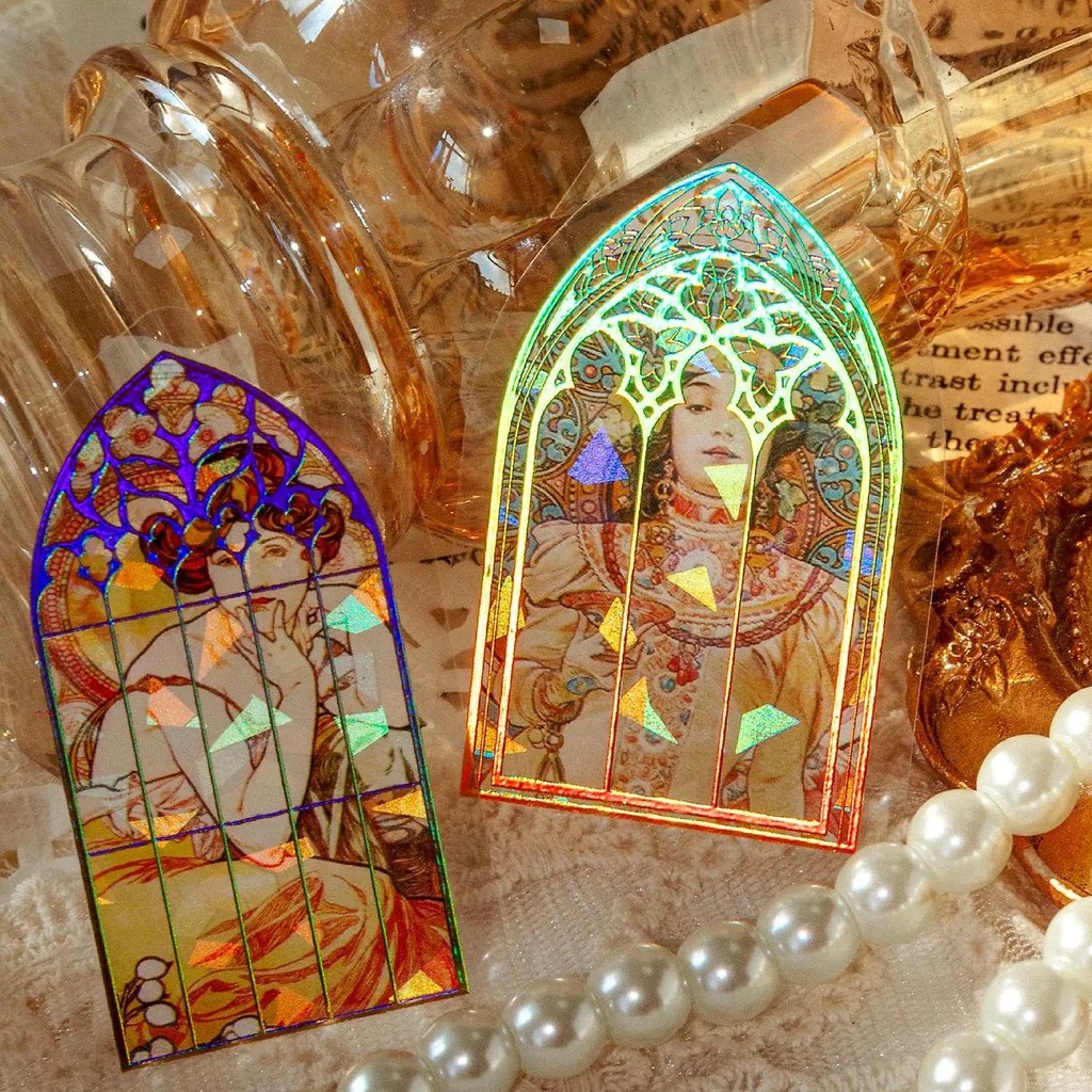 

Journamm 20pcs/pack PET Gold Foil Stickers Decor Junk Journal DIY Srapbooking Collage Stationery Aesthetics Twinkle Stickers