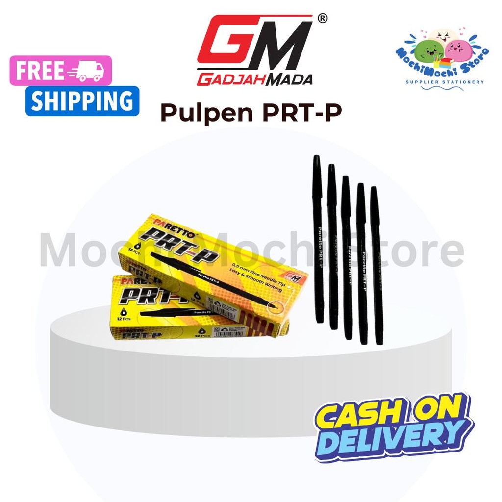 

Pulpen Paretto PRTP-P | Pen 0.5mm | Pulpen Tinta Hitam | Bolpen Stationery