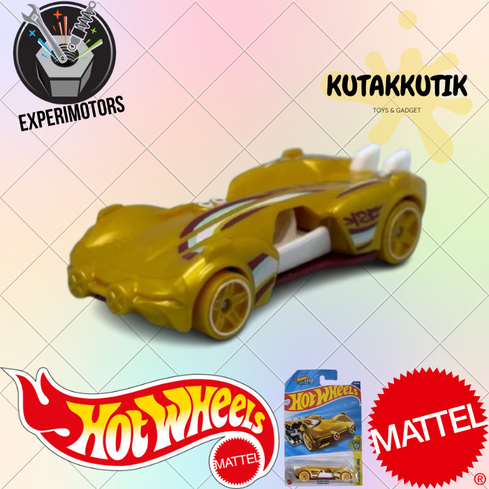Hot Wheels Mobil Balap Sedan Slide Kick Emas Lot E 2025 Experimotors