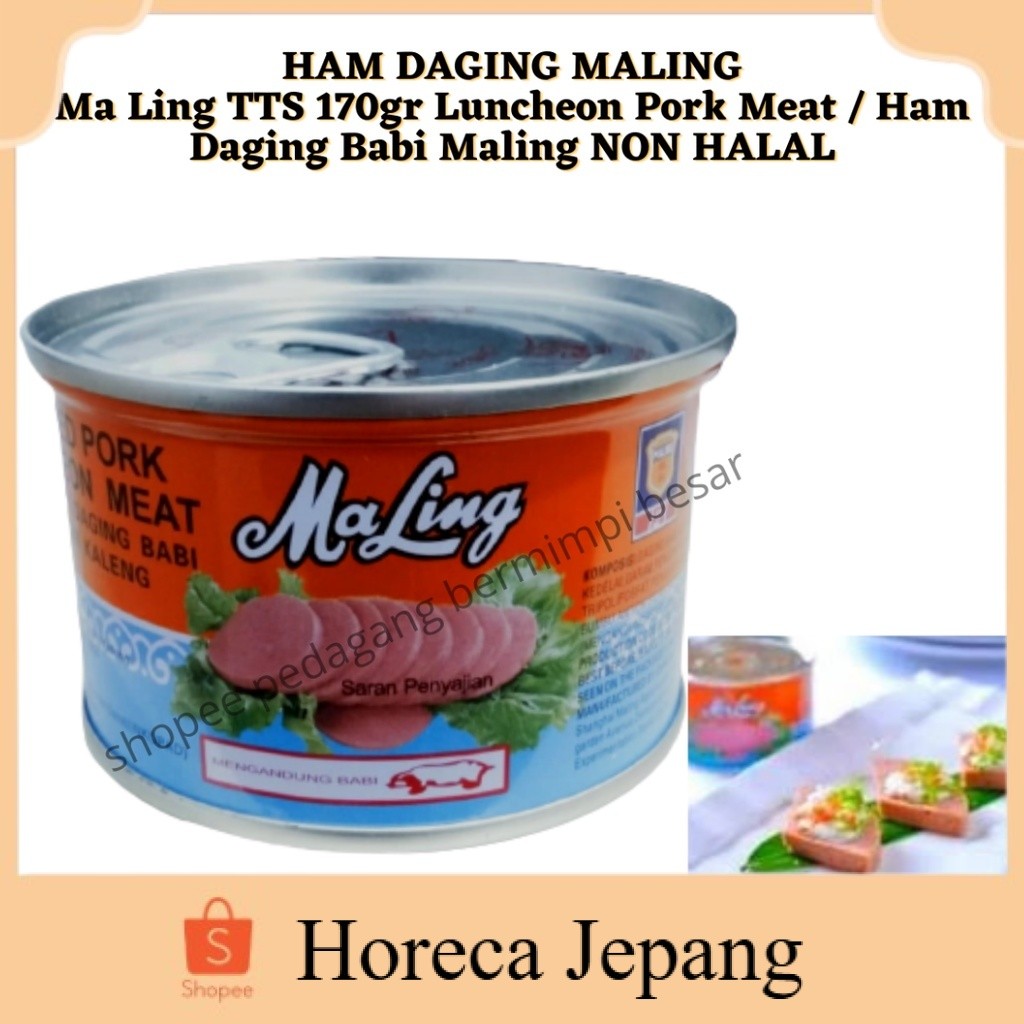 

HAM DAGING MA LING 170g/ Ma Ling TTS 170gr Luncheon Pork Meat / Ham Daging Babi Maling NON HALAL