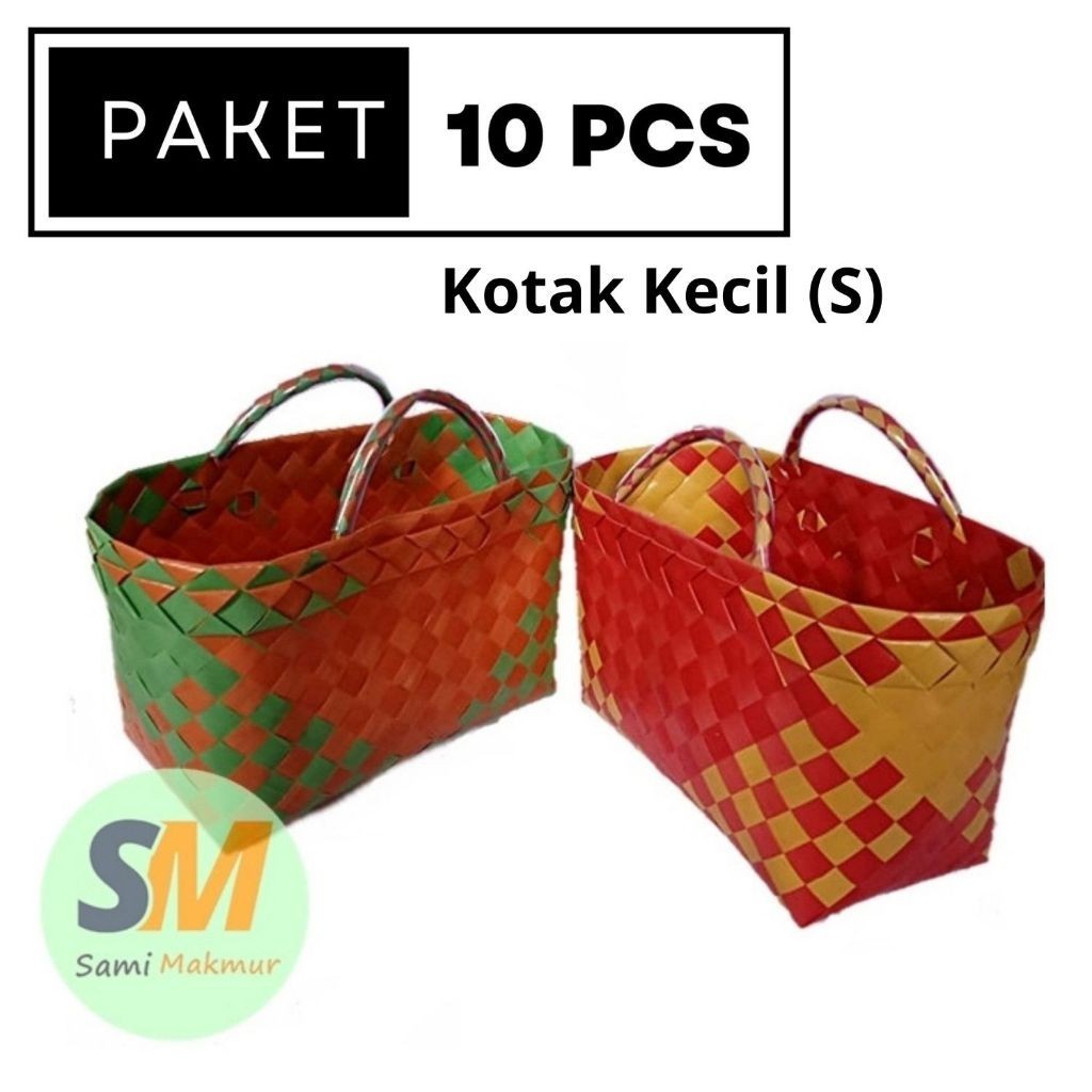 

[ HARGA SPESIAL ] PAKET HEMAT 10 PCS Tas Anyam Plastik souvenir murah untuk Berkat Hampers Souvenir Parcel Hantaran