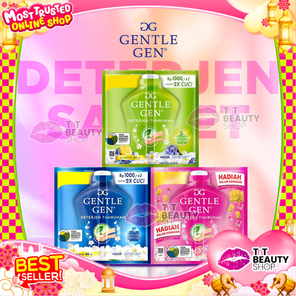 Gentle Gen Deterjen Cair Konsentrat Sachet 80ml | TnT Beauty Shop