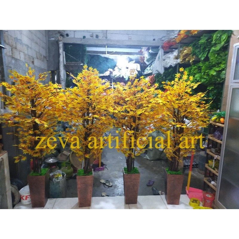 POHON MAPLE JEPANG OREN/BUNGA PLASTIK/BUNGA HIAS/TANAMAN HIAS/BUNGA ARTIFICIAL/BUNGA SUDUT