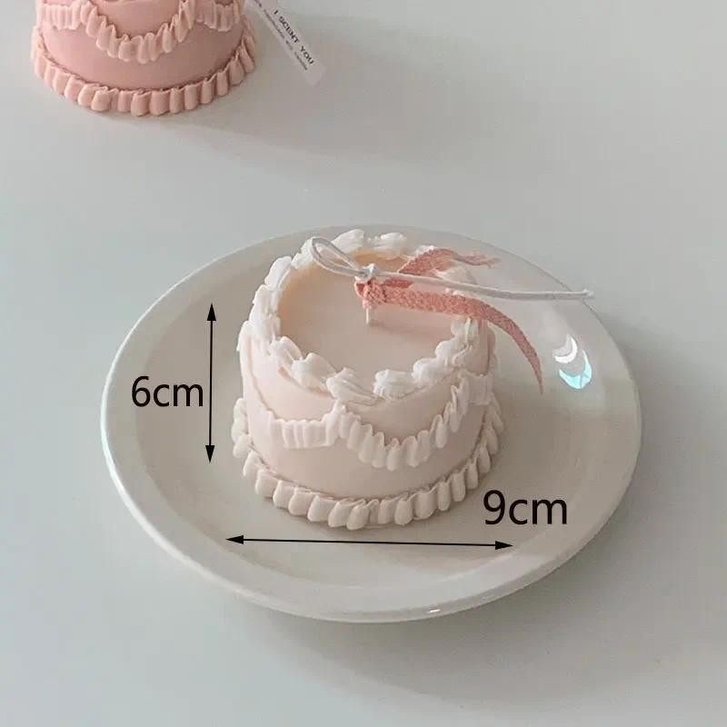 

Simulation Cake Silicone Candle Mold Heart Shaped Aromatherapy Candle Making Mold Handmade Soap Making Supply Home Craft Decor
