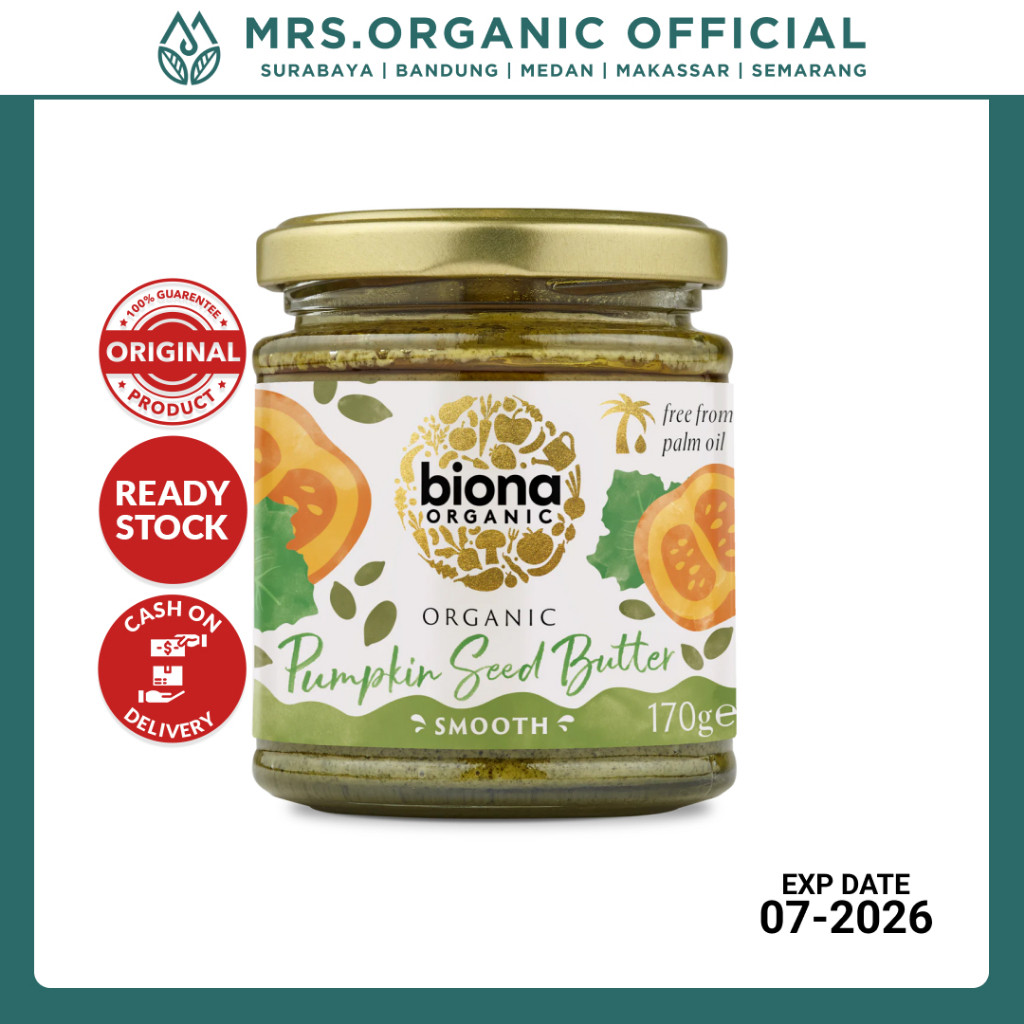 

Selai Labu Organik Biona Organic Pumpkin Seed Butter 170 Gr