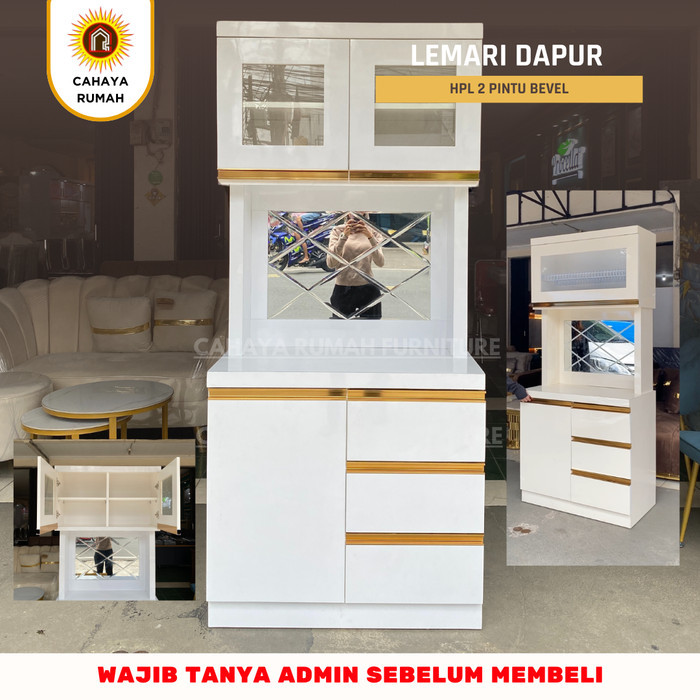 LEMARI DAPUR 2 PINTU - HPL - CUSTOM - CAHAYA RUMAH FURNITURE