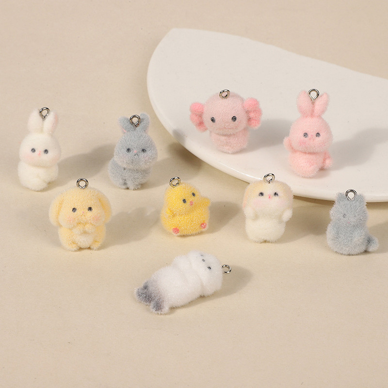 

5pcs Kawaii Fluffy Sea Otter Resin Charms Flatback Ocean Animal Pendant For Phone Chains Keychains Earring DIY Jewelry Make