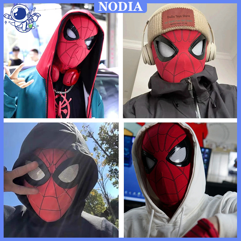 Nodia Toys Bisa Berkedip Topeng Spiderman Mask / Topeng Spiderman Anak / Topeng Spiderman Dewasa / T