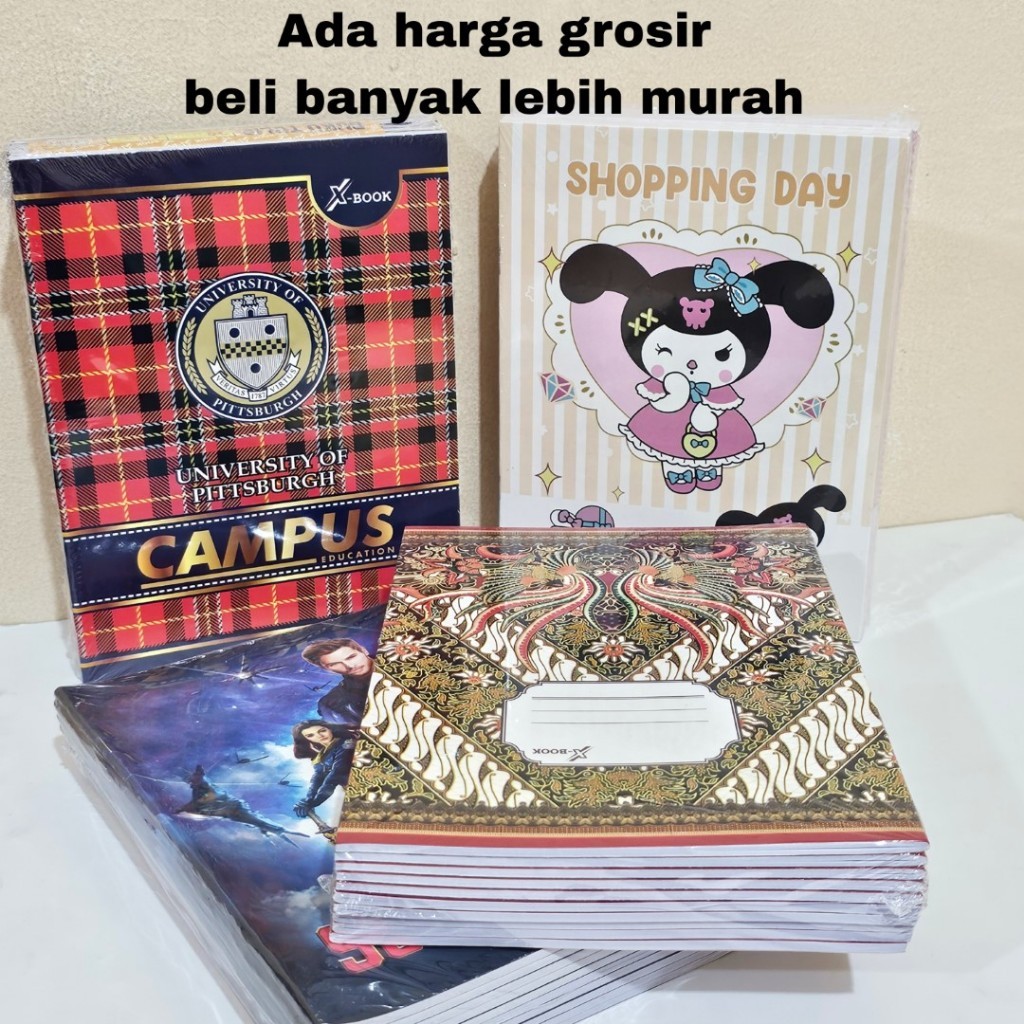 

SOS Buku Tulis X-Book Kwarto/Kecil 38 Lembar(10bk) / Buku Catatan / Buku Sekolah Bergaris