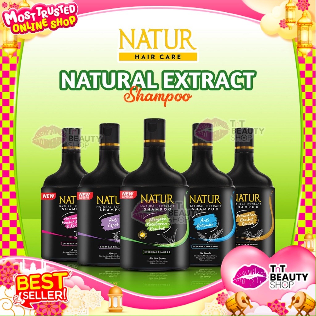 NATUR Extract Shampoo - Herbal - Olive Oil - Gingseng - 80mL - 140mL - 270mL | Tnt Beauty Shop
