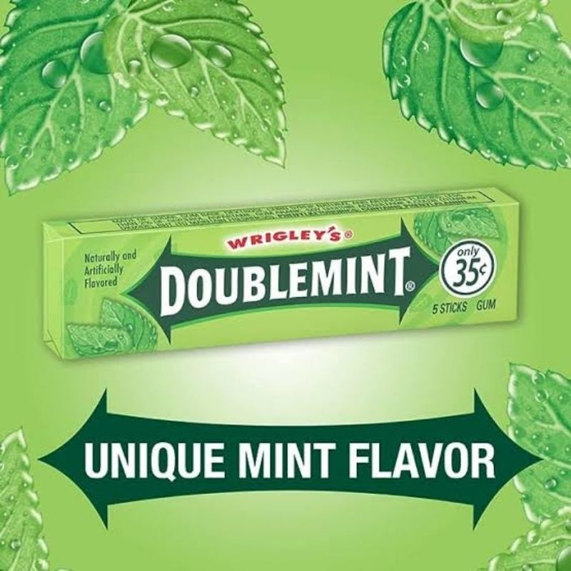 

pekanbaru / Permen Karet Wrigley's DOUBLEMINT Isi 5 Sticks