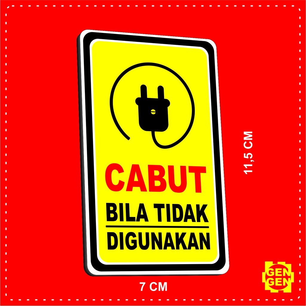 

STIKER CABUT BILA TIDAK DIGUNAKAN