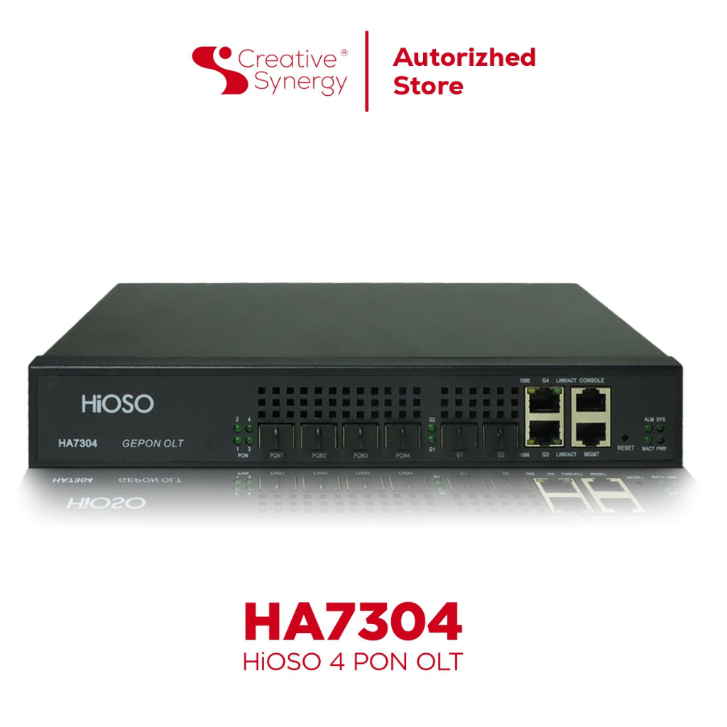 4 Port EPON OLT  HIOSO HA7304 - Free 4pcs SFP HSGQ / HIOSO 7/8/9dB - Hioso EPON OLT H7304