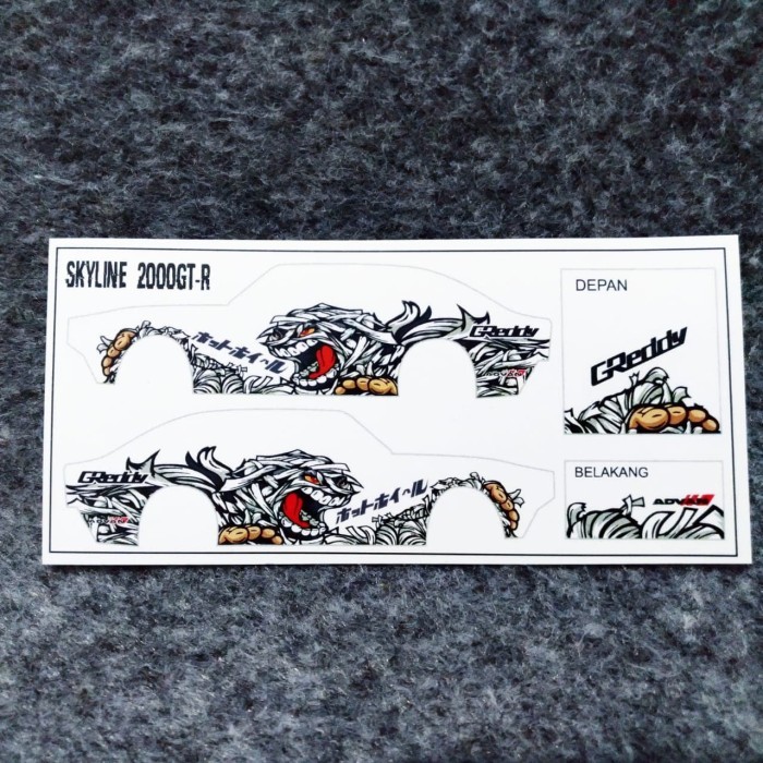 Used hotwheels nissan skyline 2000gtr kenmery Decal Dekal Stiker Stiekers