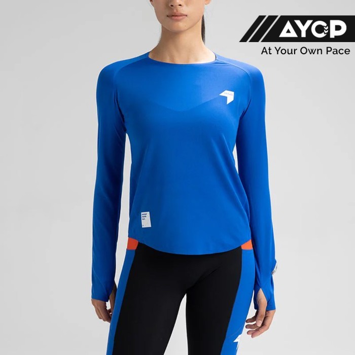 Nedao SwiftBreeze Ventilated Women’s Running Long Sleeve T-Shirt - Nedao Blue