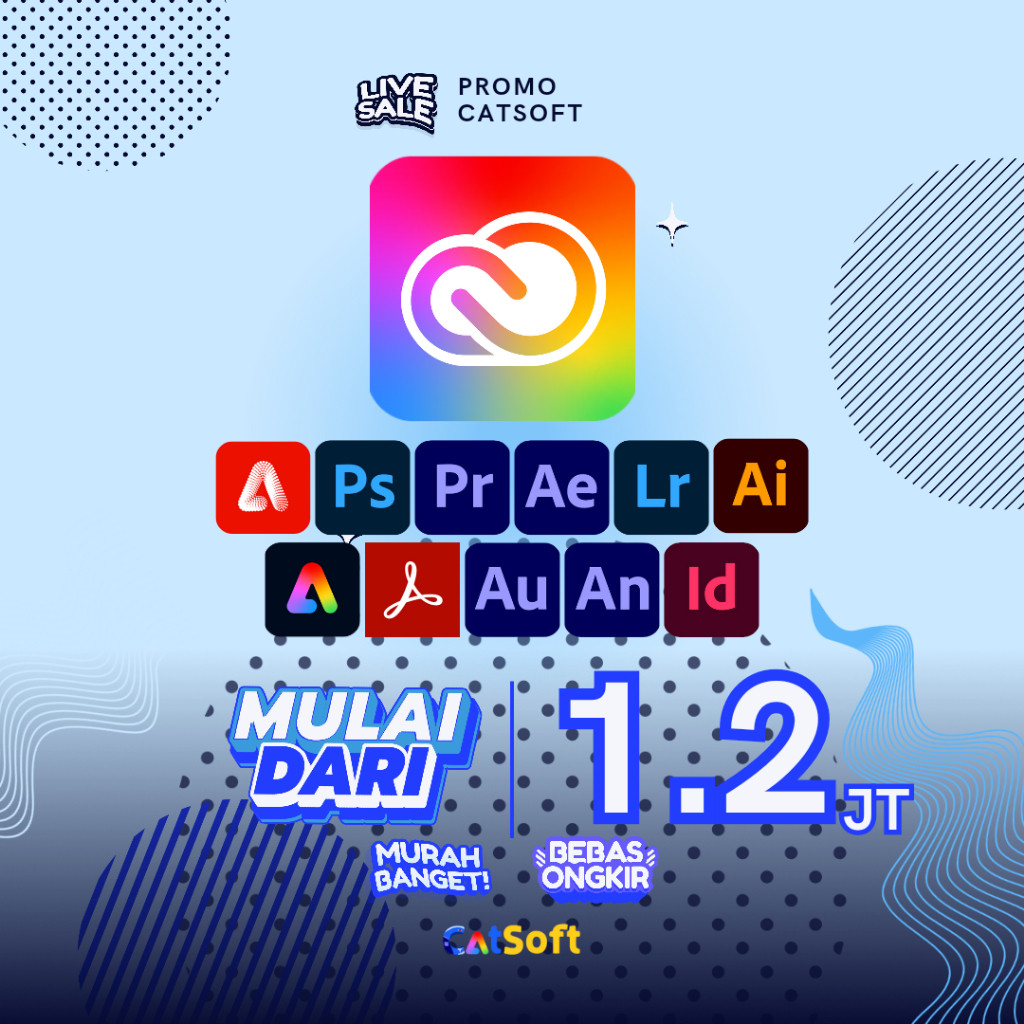 Adobe Creative Cloud All Apps Original 1 Tahun - for Ipad, Mac, Android & Windows
