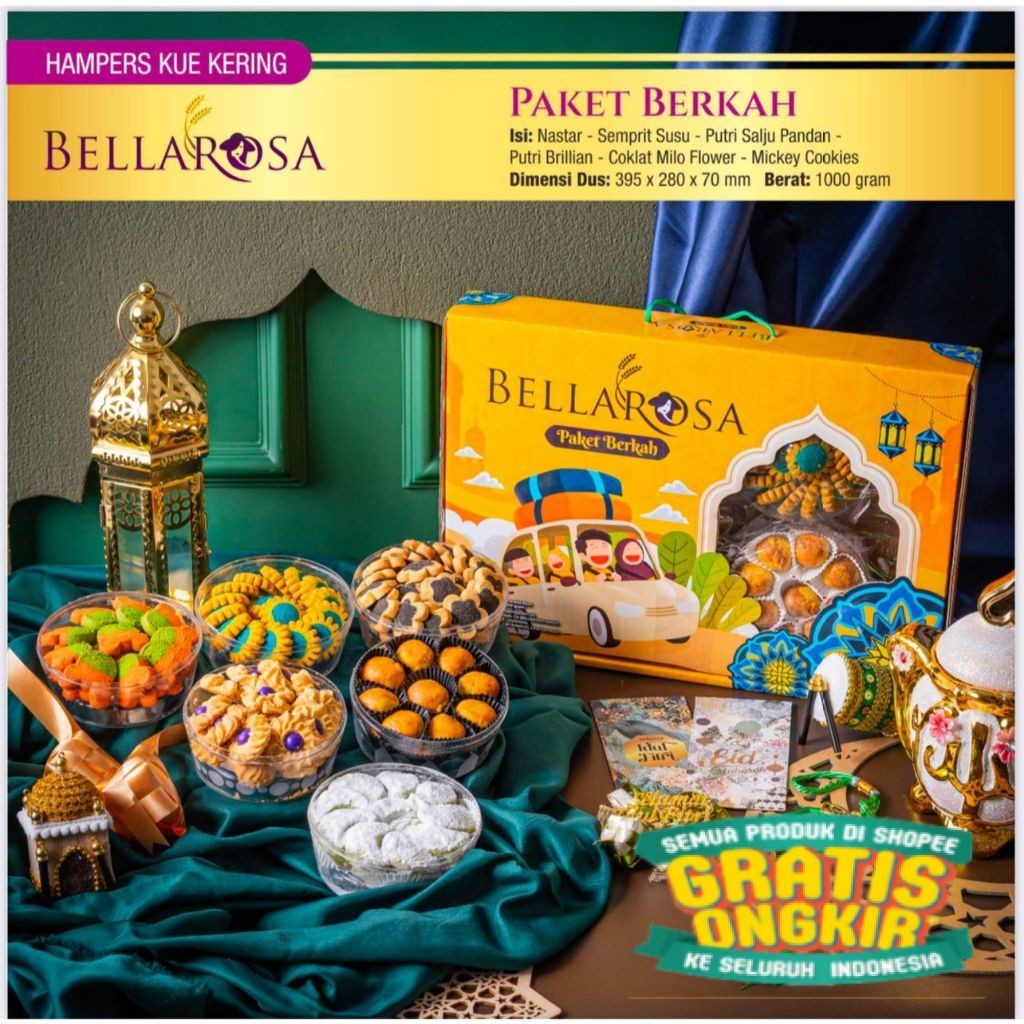

Hampers/Parcel Paket Lebaran Produk Bellarosa Kue Kering/ New kado