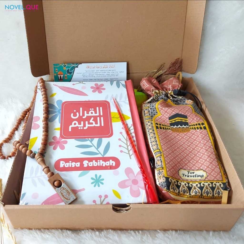

Hampers Al-Quran Custom plus Sajadah Tasbih FREE Greeting Card Hadiah Pernikahan Ultah Kado Gift Box Set Muslim PART 1/ New kado