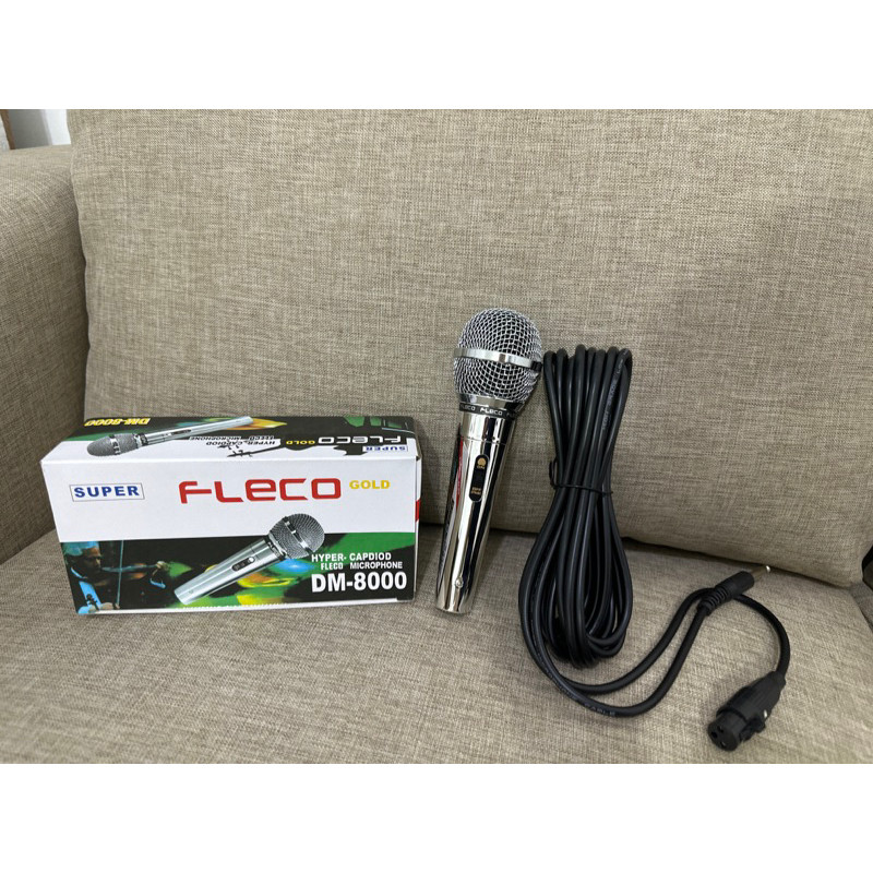 Mic Fleco Dm-8000 Cable Mic Karaoke Kabel Panjang berkualitas