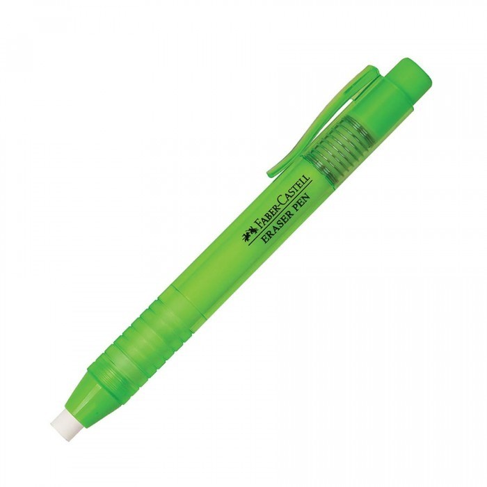 

FABER CASTELL ERASER PEN BARREL GREEN /. PENGHAPUS RETRACTBLE BARREL HIJAU