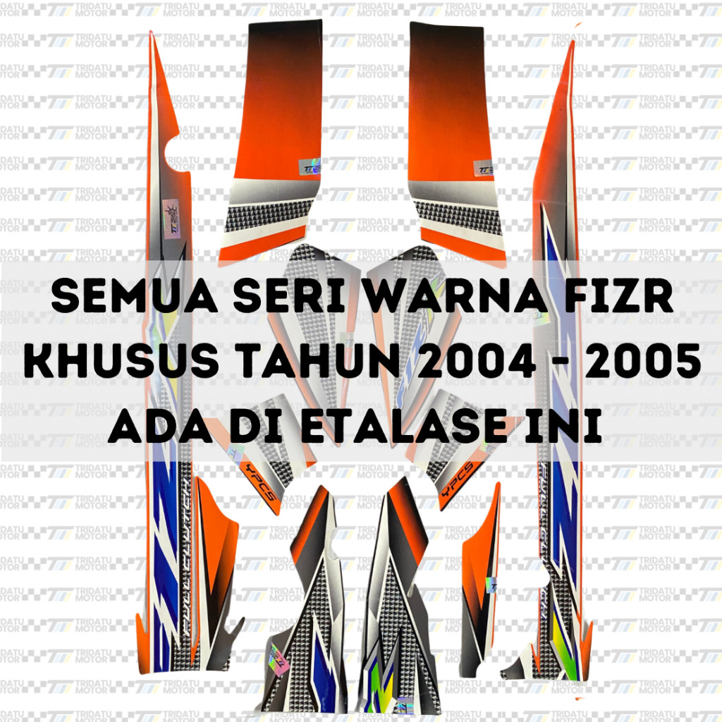 STRIPING YAMAHA FIZR 2004 2005 STANDAR ORIGINAL F1ZR STICKER LIST LIS LES YAMAHA FIZR 2004 - 2005 OR