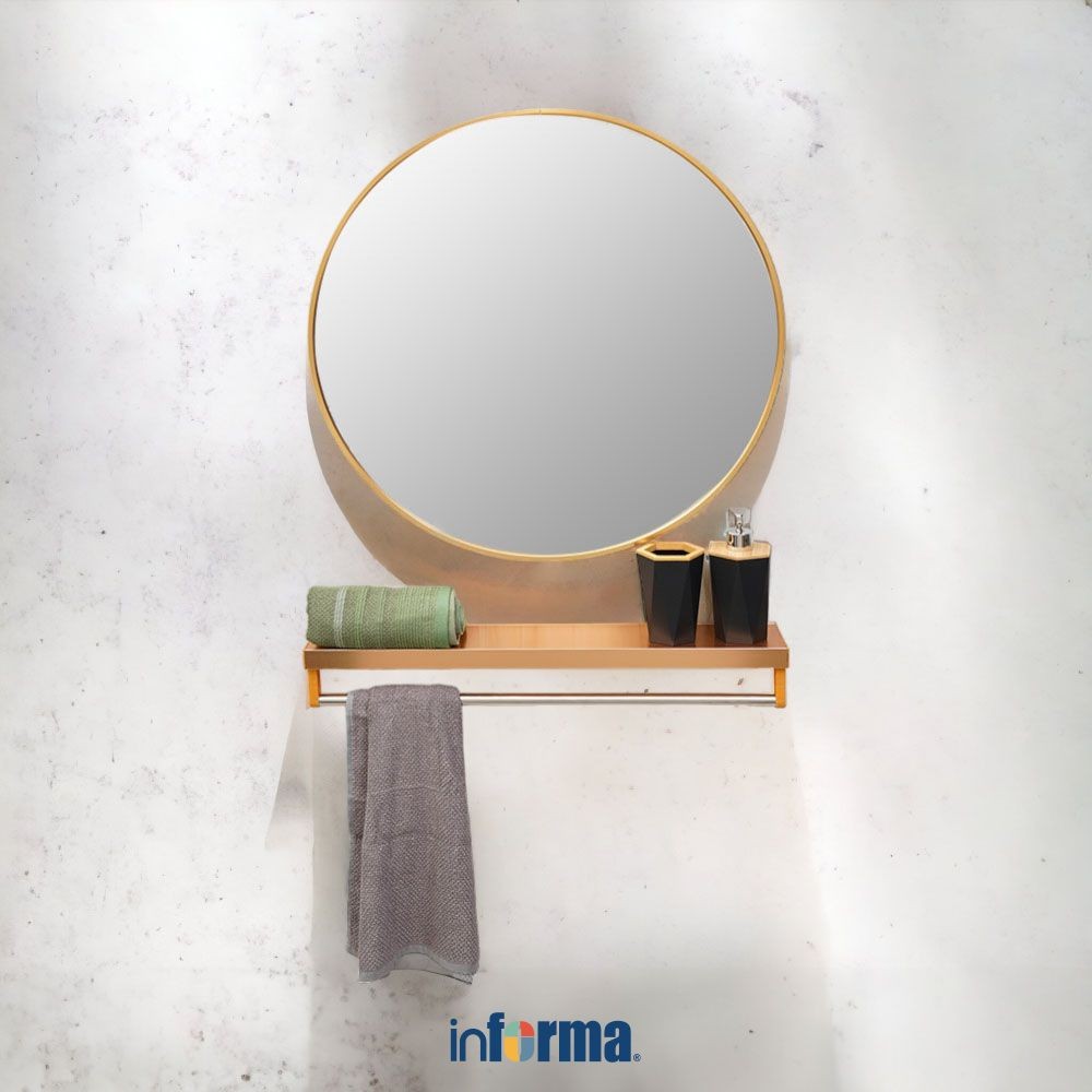 Informa 60 cm Dalton Rak Dinding Kamar Mandi - Gold Shower Wall Shelf Organizer Tempat Sampo Sabun R