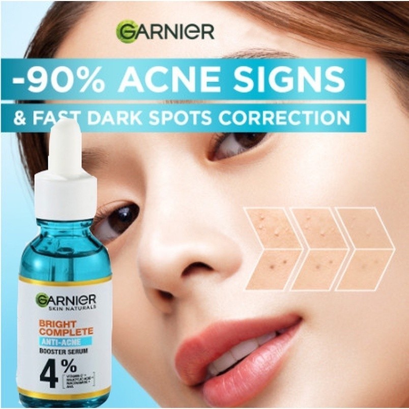 【ORI EXP2027】Garnier Anti Acne Serum/Garnier Serum Acne/Serum Garnier Anti Acne 30ml /Serum Jerawat 