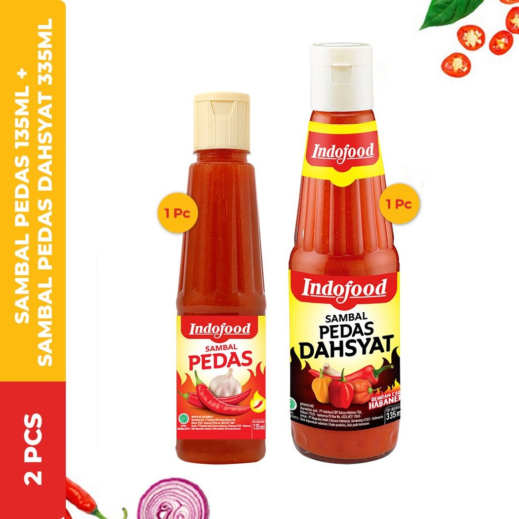 

1 Pcs Sambal Pedas 135ml + 1 Pcs Sambal Pedas Dahsyat 335ml