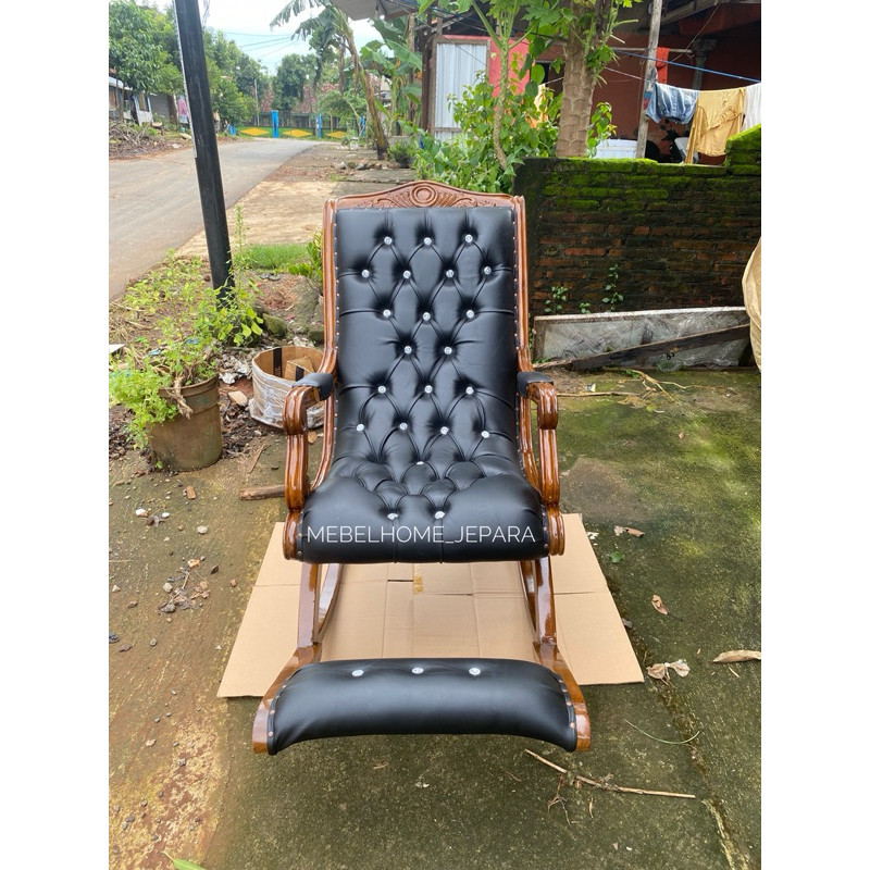 kursi goyang kayu jati,kursi goyang jok jati, kursi goyang termurah jati