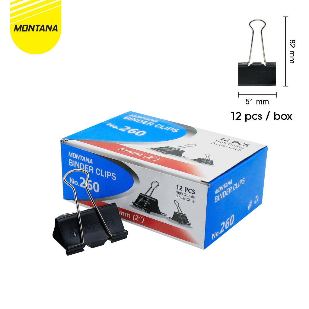 

MONTANA Binder Clip / Klip / Penjepit Kertas (MT-BC260)