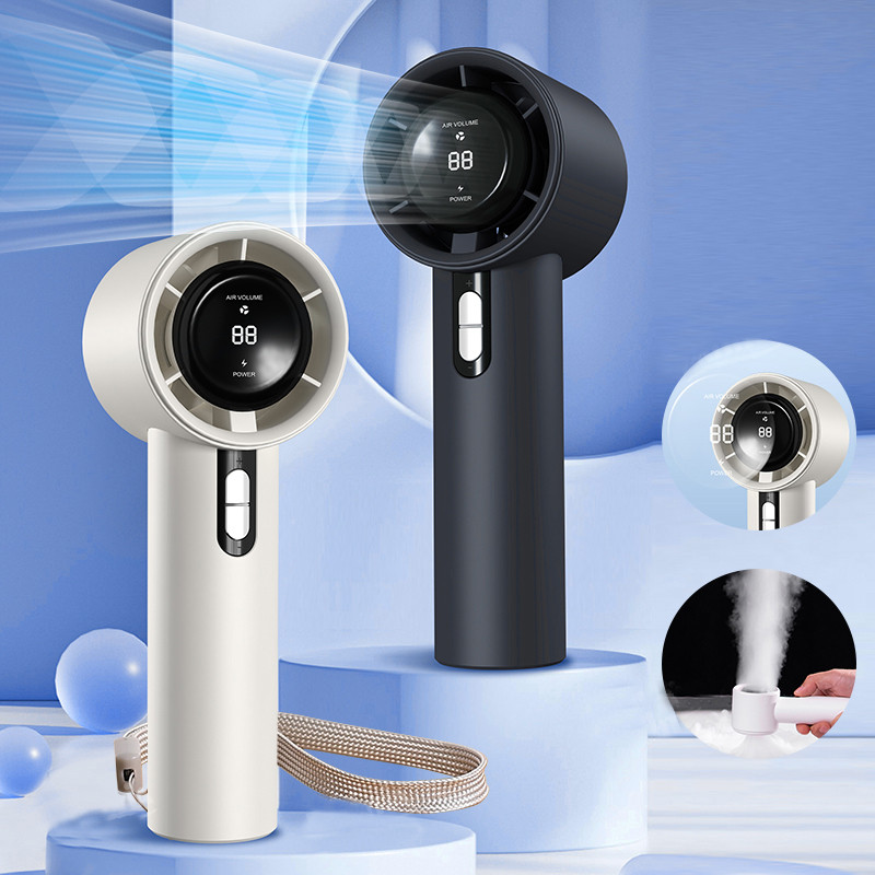 

Portable Handheld Turbo Fan - 100 Speeds Adjustable USB Rechargeable Fan With Digital Display,Mini Cooling Fan for Travel