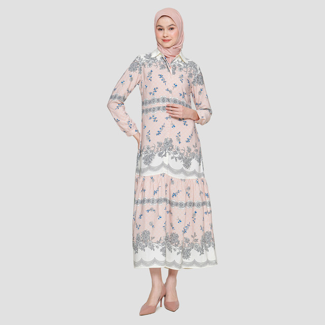 Cardinal Femme Flowers Printed Gamis Wanita 118069412