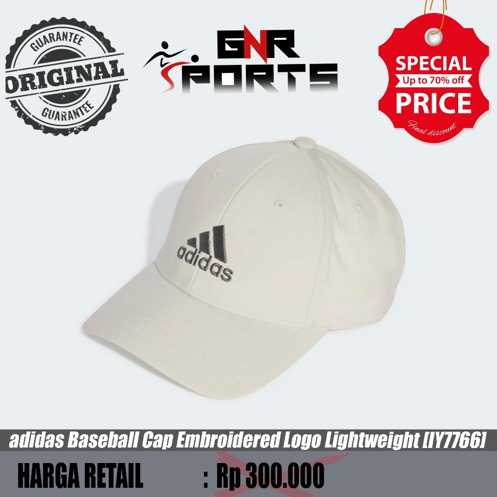 adidas Unisex Baseball Cap Embroidered Logo Lightweight Topi [IY7766] Original 100%