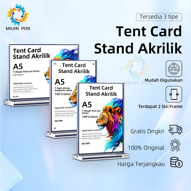 

(COD)Tempat Brosur MagneticA5 2mm / Akrilik Tent Card Portrait / Acrylic Qris Barcode - Tipe L