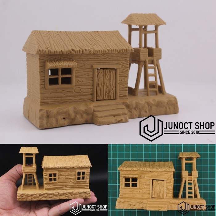 Miniatur Rumah House Hotwheels 1:87 1:75 1:64 HO OO S Scale Koboi Wild West Maket Diorama Mainan