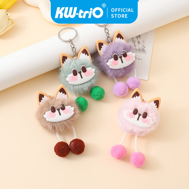 Gantungan Tas Kunci Boneka Kucing Bulu Lucu Bag Cat Keychain Accessories