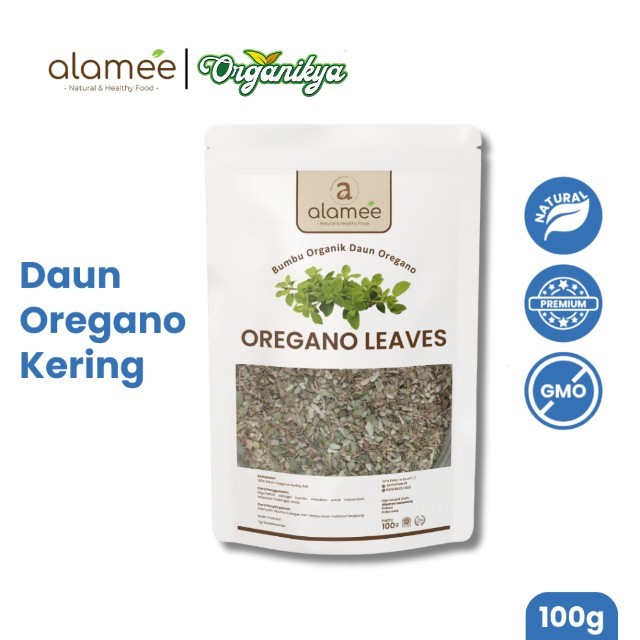 

ALAMEE Oregano Kering Dried Leaves Flakes Garnish Murni Asli Tanpa Campuran Bumbu Dapur Organik 100g organikya