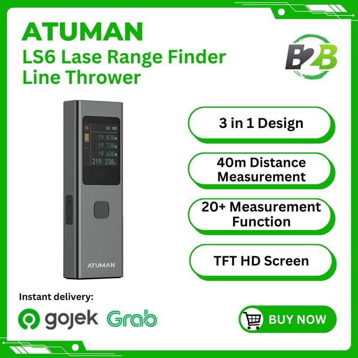 Duka Atuman LS6 Laser Range Finder Line Thrower 40m Distance Measurement Meteran Digital